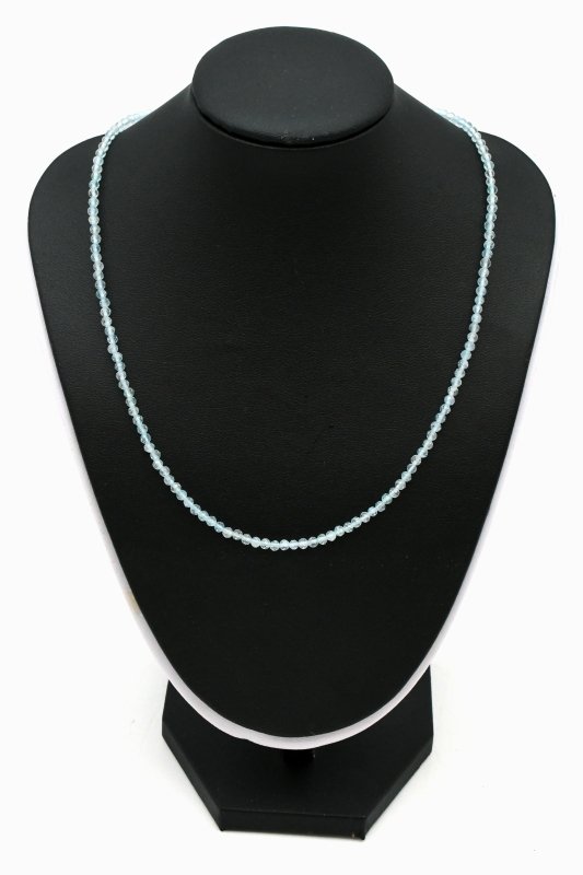 DSC_27081_Aquamarin-Kette-3mm-facettiert Akvamarino vėrinys - Image 1