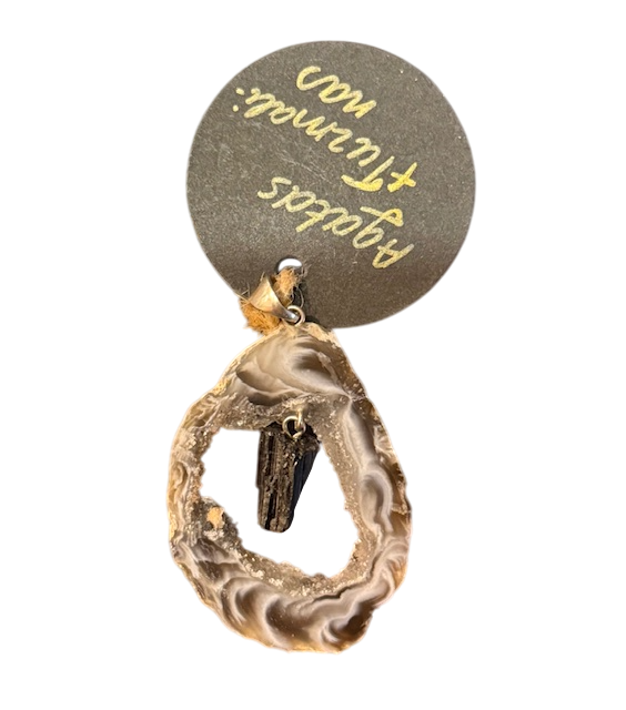 IMG_2365-Photoroom Agato pakabukas su turmalinu - Image 1