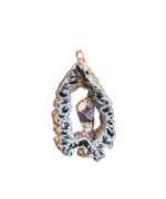 Agato pakabukas su ametistu